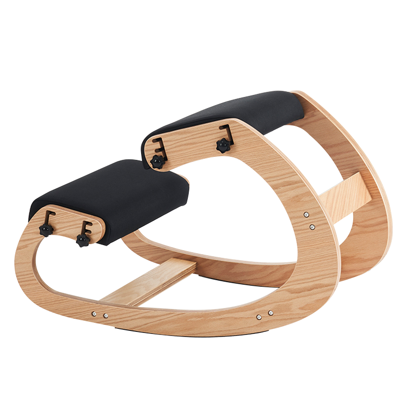 Zwart gestoffeerde zitknielende bureaustoel (Y-C33)