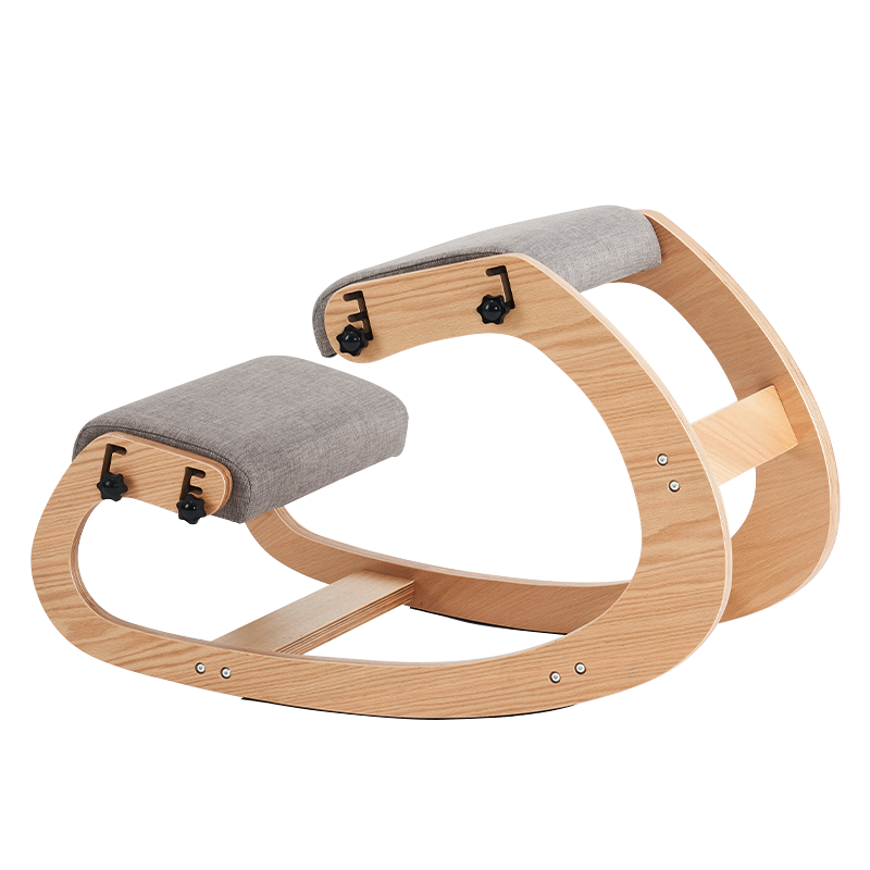 Grijze gestoffeerde zitknielende bureaustoel (Y-C33)