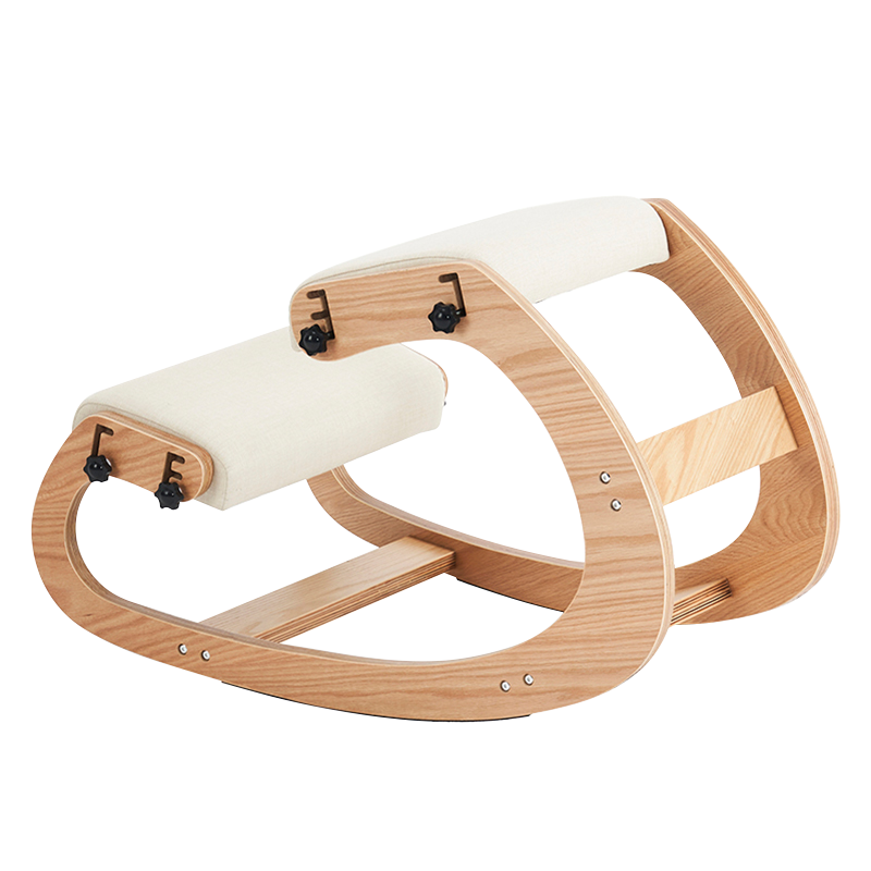 Beige gestoffeerde zitknielende bureaustoel (Y-C33)