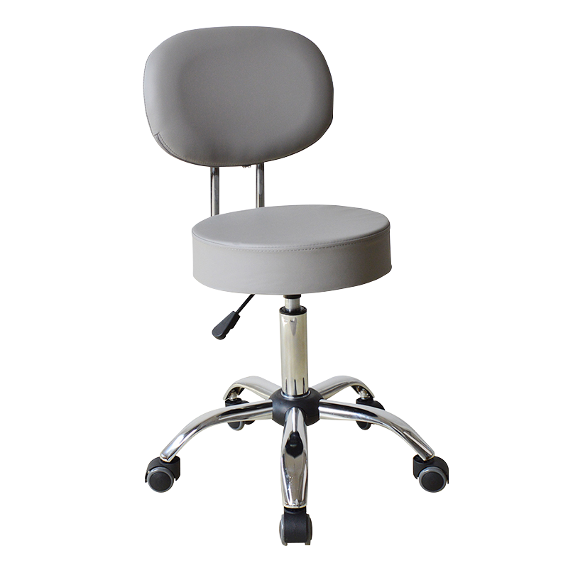 Grijze draaibare eenvoudige lederen salonstoelen met middenrug (GY-2111)