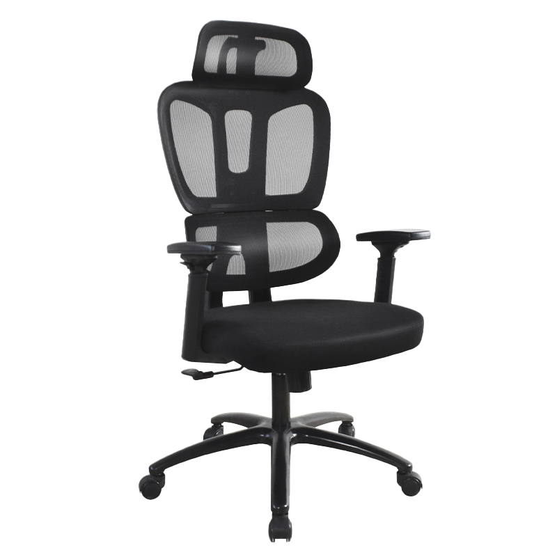Ergonomische secretaressestoel met hoge rugleuning en 3D-armleuning (W-9110)
