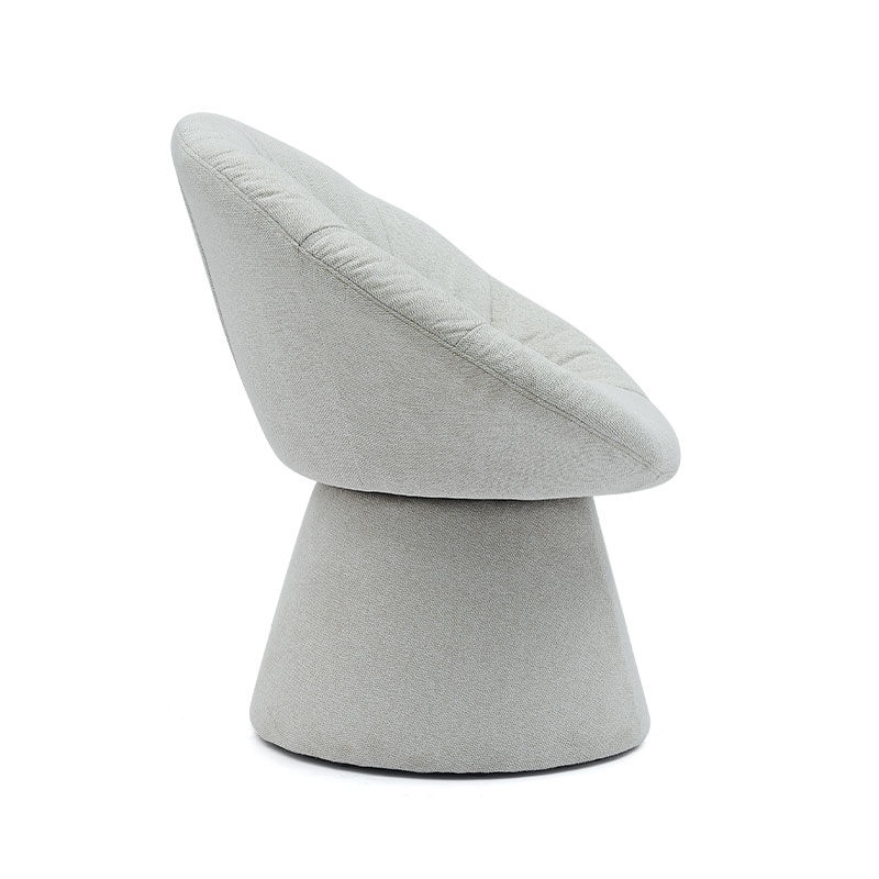 Eenvoudige stijlvolle Italiaanse roterende eetkamerstoel ronde basis fauteuil vrijetijdsstoel voor woonkamer hotel (GY-644)