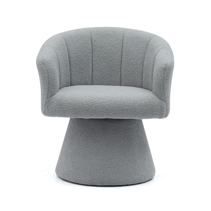 Grijs Indoor Vrijetijdsstijl Comfortabel Dikker Zitkussen Draaibaar Hotel Accent Chaise Lounge Stoel Fauteuil voor Woonkamer (GY-646)