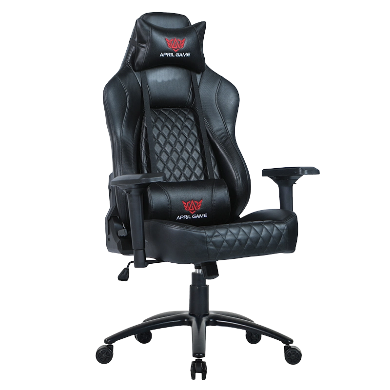 4D armleuning met hoge rugleuning, zwart gelakte gamingstoel met metalen onderstel (Y-2520)