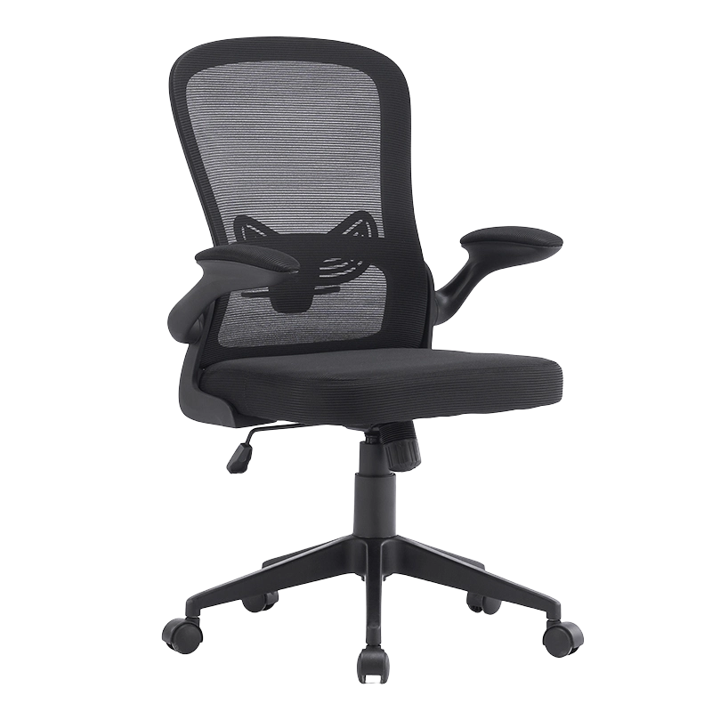 Bureaustoel met lage rugleuning en opklapbare armleuning Mesh Chair (W-9102)