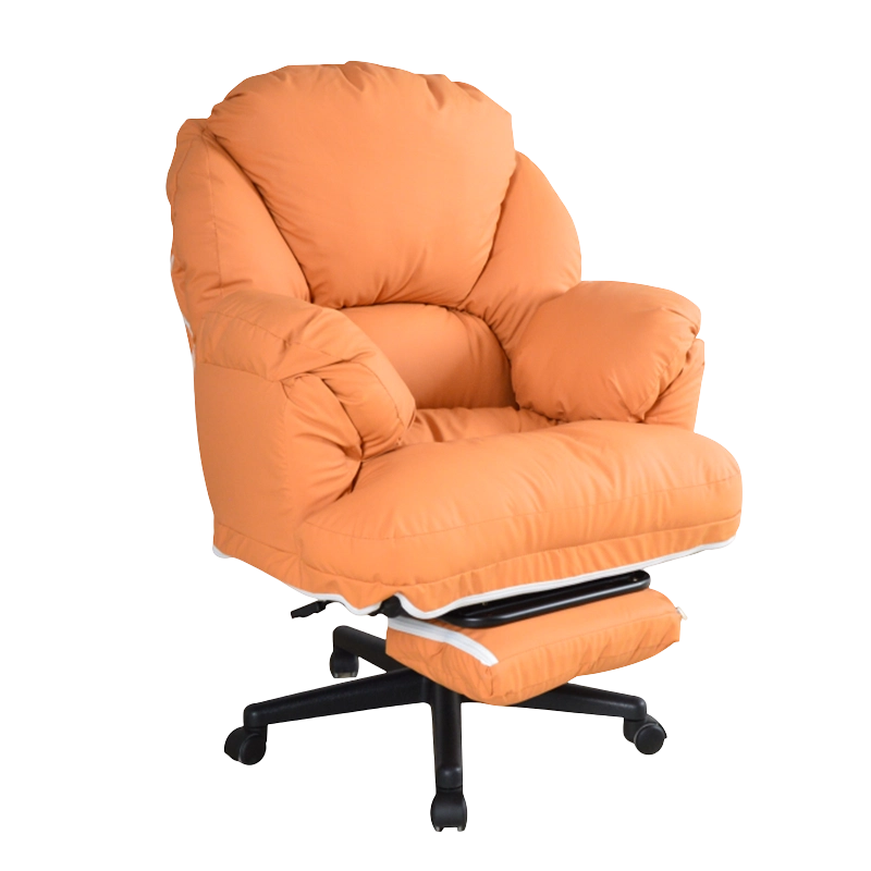 Home Nordic Comfortabele Zachte Grote Computer PU Lederen Fauteuil Studie Bureaustoel Luie Fauteuil met Voetensteun voor Woonkamer (GY-108)